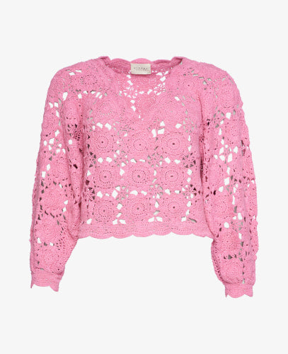 Marie Crochet Top - Pink Blush