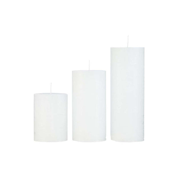 Cozy Living Rustic Candle White 120H - 10x15cm, Hvid Stearinlys