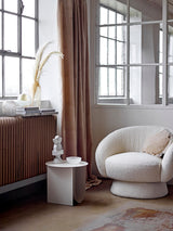 Ted Lounge Stol - Hvid - Polyester