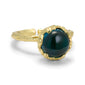 Ring med stor natursten (10mm) - Blå