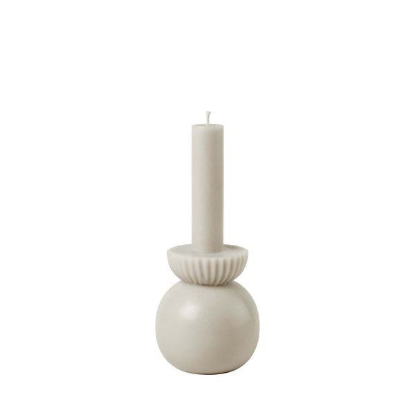 Cozy Living Cozy Candleholder Light Stone M - 40H - 20x8cm, Grå Stearinlys