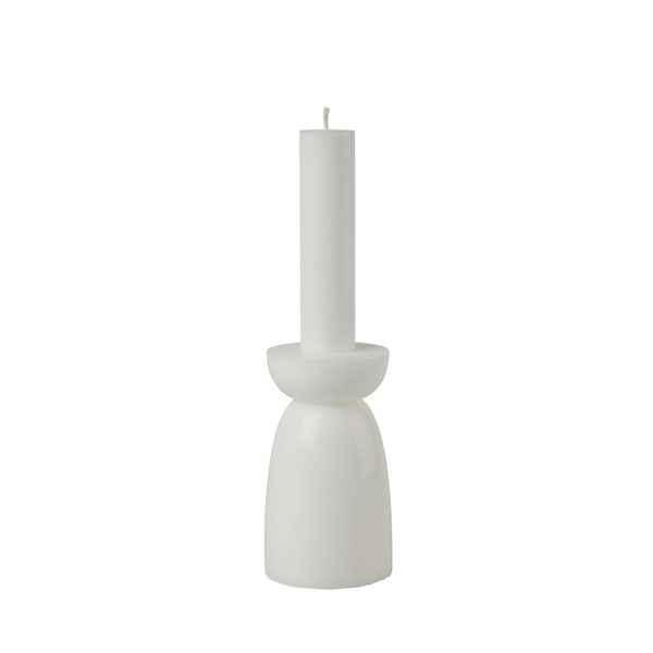 Cozy Living Cozy Candleholder White L - 44H - 25x6cm, Hvid Stearinlys