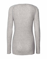 GAI+LISVA Amalie L/S Wool Top - Light Grey Melange