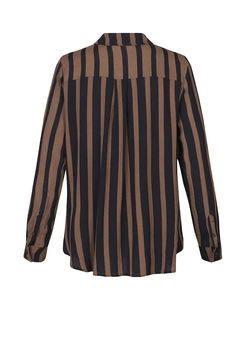 Alicia Print Shirt - Skjorte - Bold Sienna Stripe