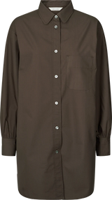 ROSA SHIRT COTTON POPLIN - MULCH