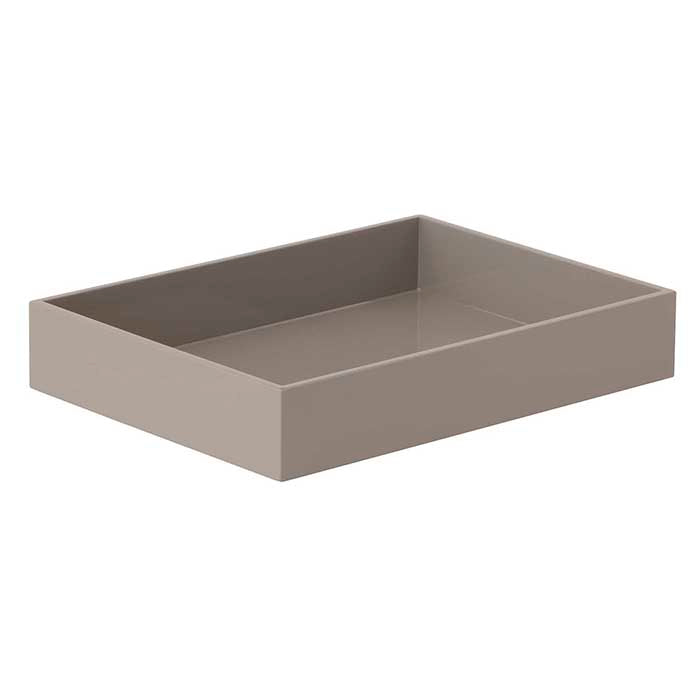 Lacquer Rectangular Bakke - Grå 25x34x6cm