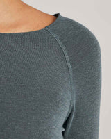 GAI+LISVA Amalie L/S Wool Top - Petrol Grey